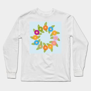 Flower and leaves background filling the frame. Long Sleeve T-Shirt